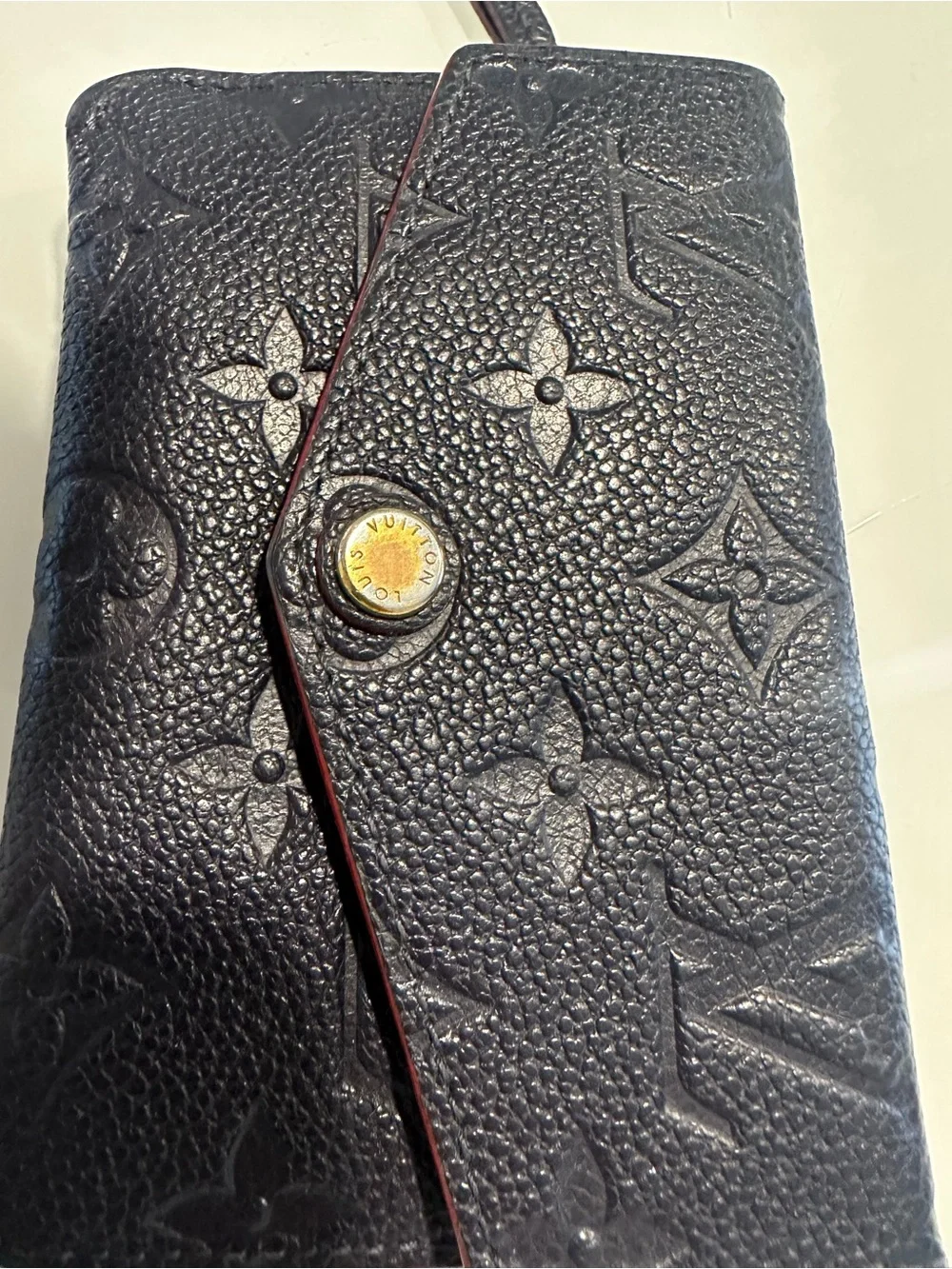 Louis Vuitton Marine Rogue Key Cles / Coin Purse Empreinte Leather